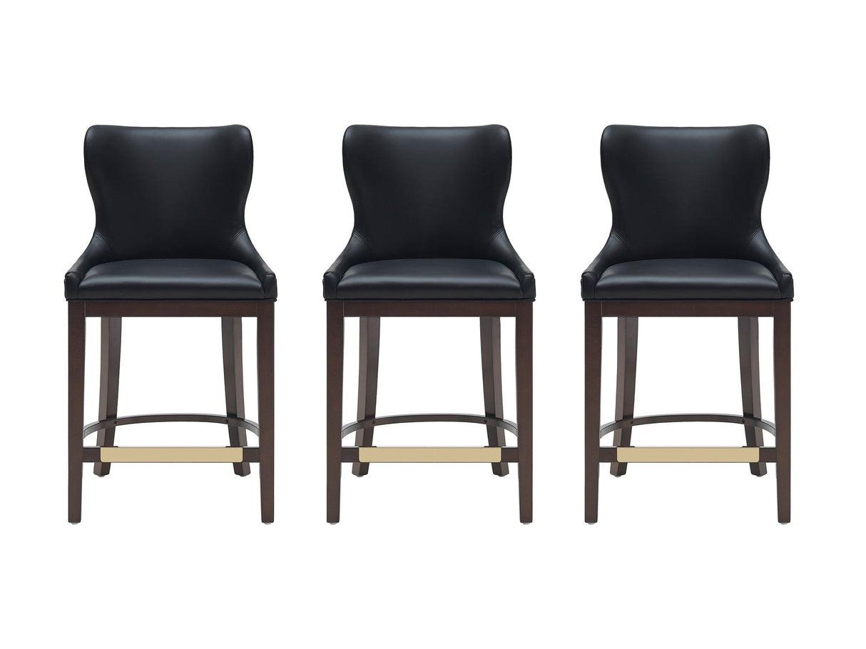 Blair Counter Stool in Black (set of 3) by Manhattan Comfort at Eve Furniture