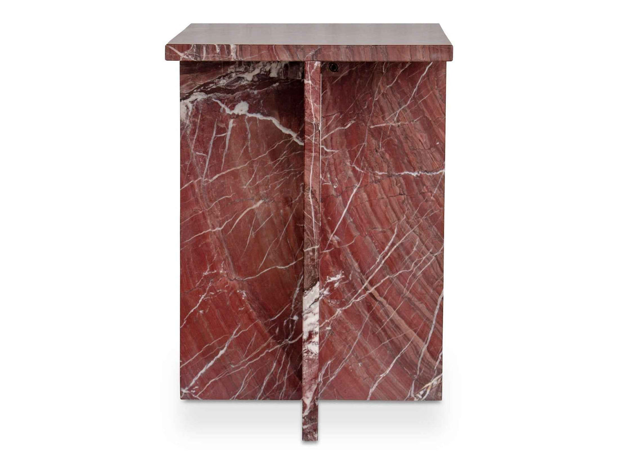 Blair Rosso Levanto Marble Accent Table