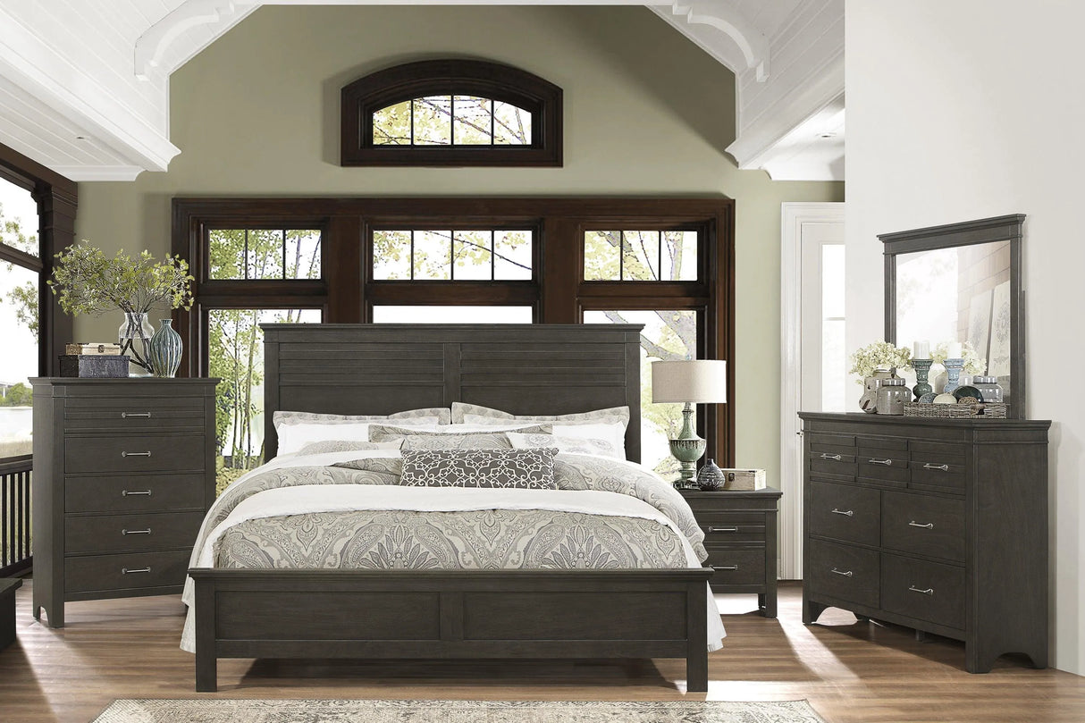 Blaire Farm Charcoal Gray Full Panel Bed by Homelegance at Eve Furniture