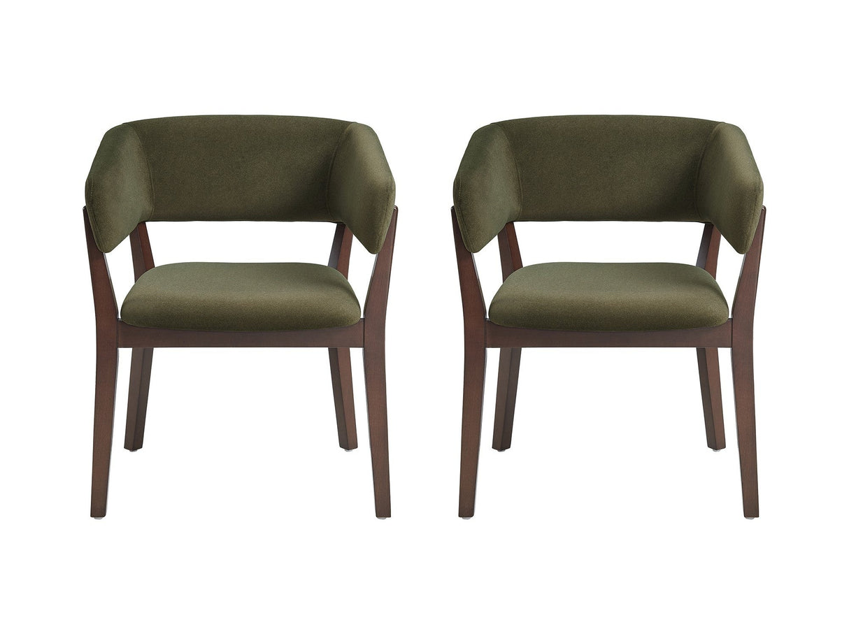 Blake Dining Armchair in Green (set of 2) by Manhattan Comfort at Eve Furniture