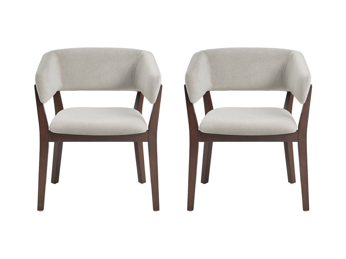 Blake Dining Armchair in Greige (set of 2) by Manhattan Comfort at Eve Furniture