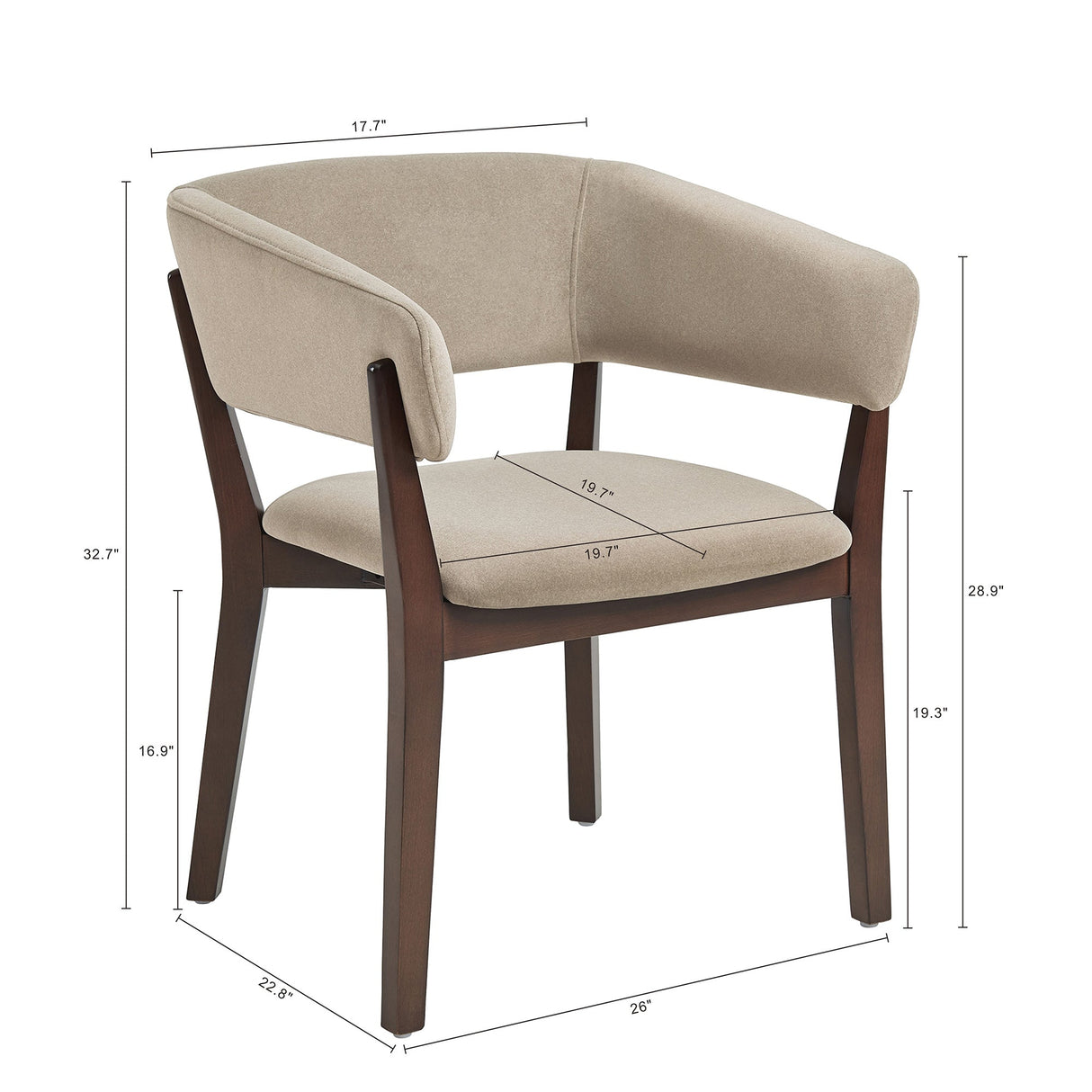 Blake Dining Armchair in Natural by Manhattan Comfort at Eve Furniture