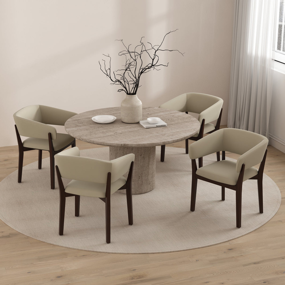 Blake Dining Armchair in Natural (set of 4) by Manhattan Comfort at Eve Furniture