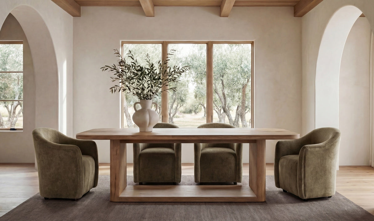 Blake Dining Table Rustic Oak by Moe's Home at Eve Furniture