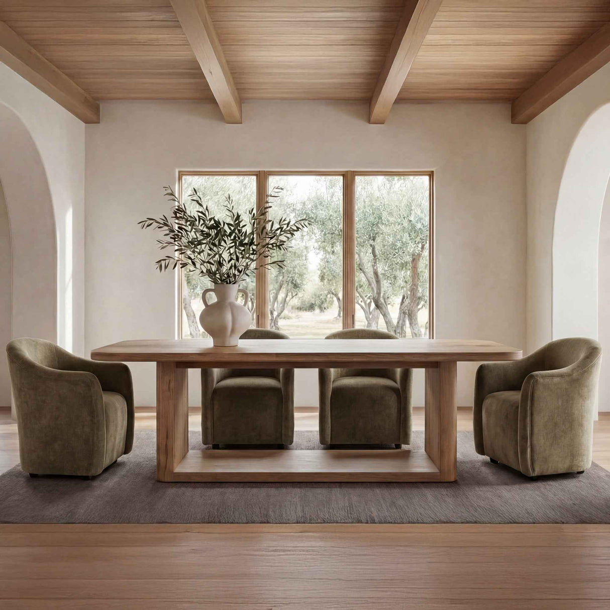 Blake Rustic Oak Dining Table by Moe's Home at Eve Furniture