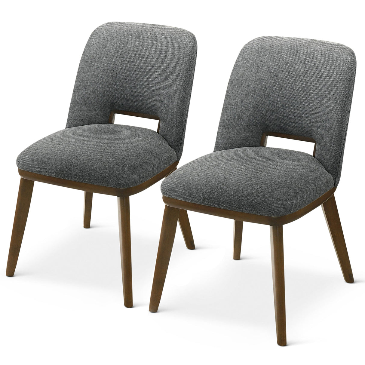 Blaken Dark Grey Fabric Dining Chair (Set Of 2) by Ashcroft Furniture at Eve Furniture
