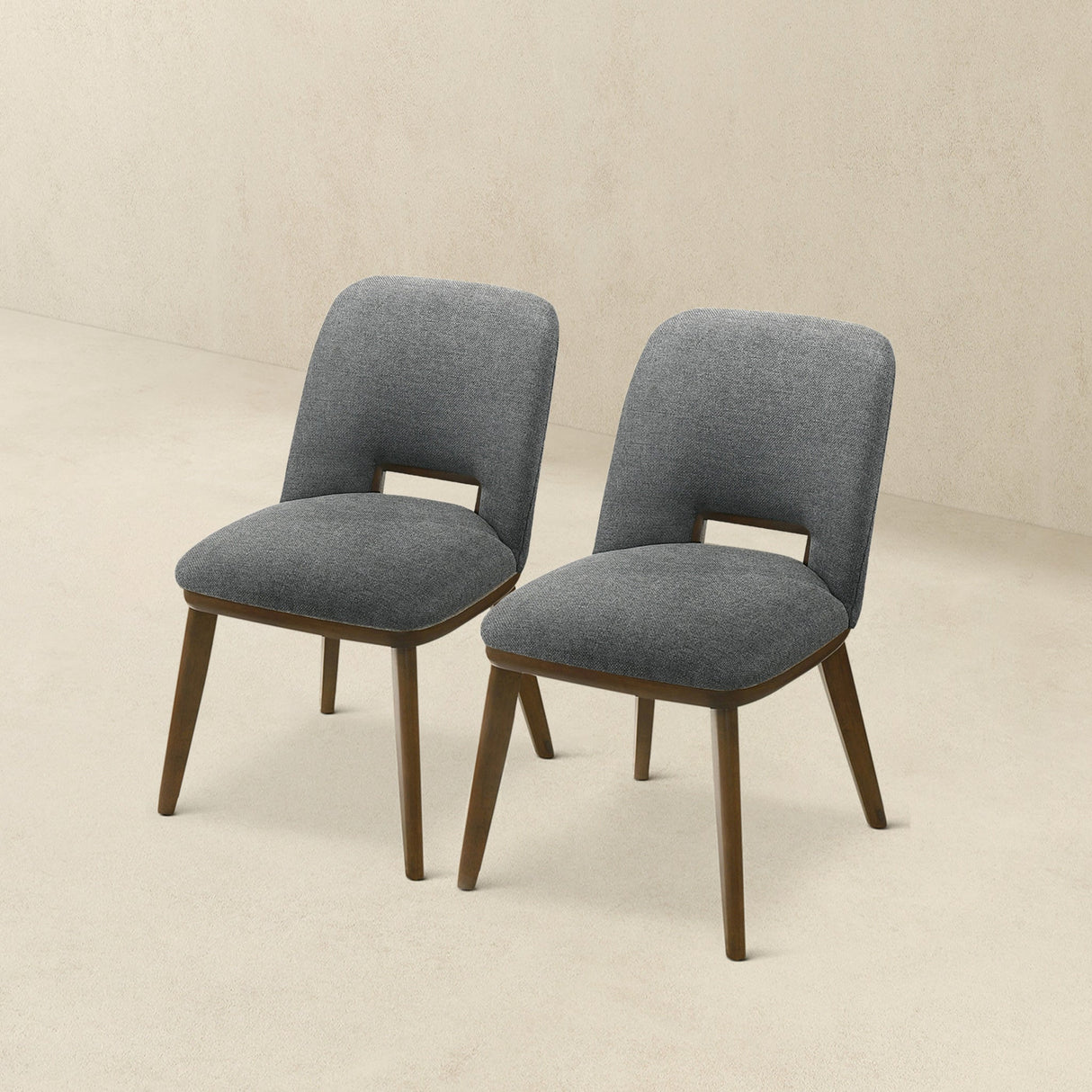 Blaken Dark Grey Fabric Dining Chair (Set Of 2) by Ashcroft Imports at Eve Furniture