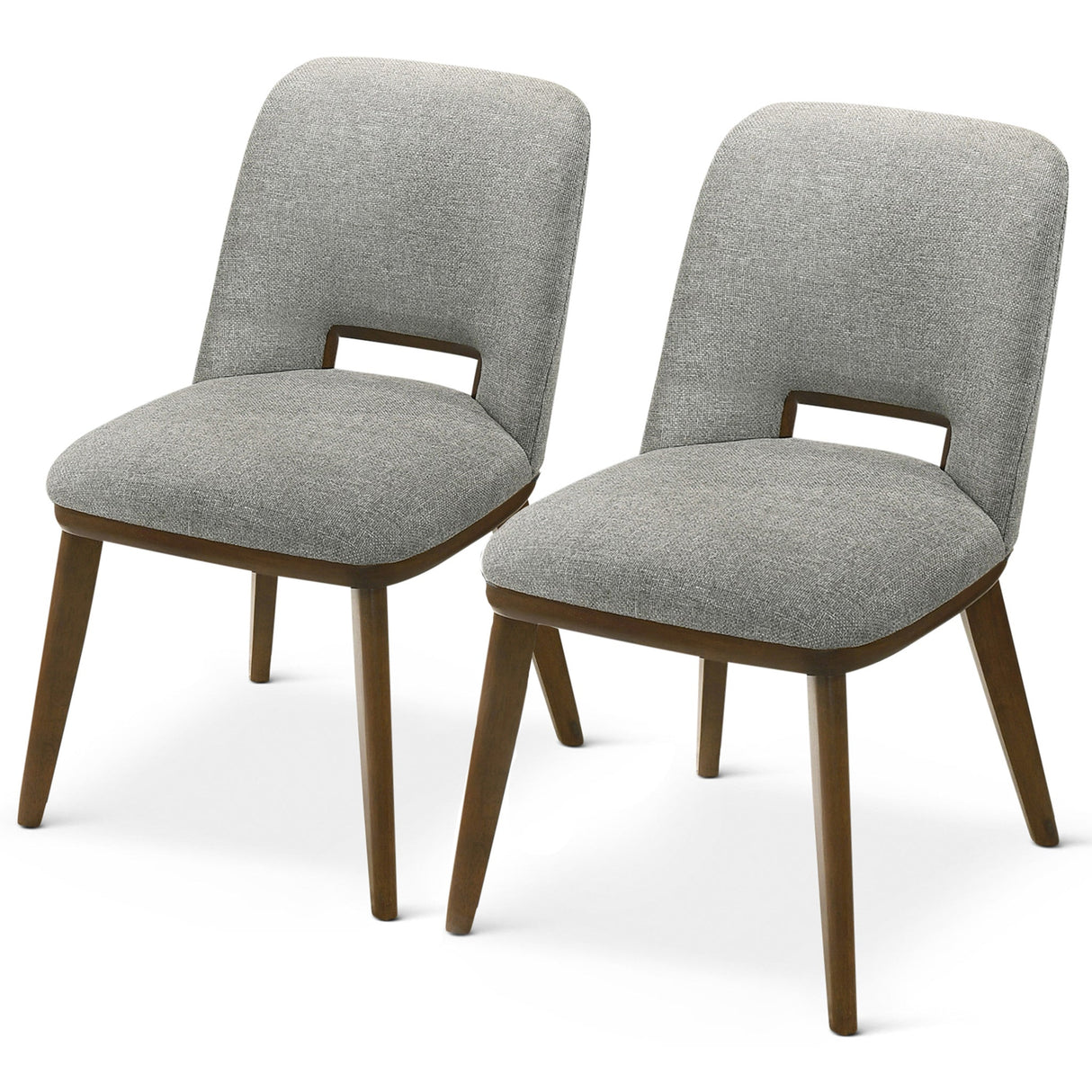 Blaken Light Grey Fabric Dining Chair (Set Of 2) by Ashcroft Imports at Eve Furniture