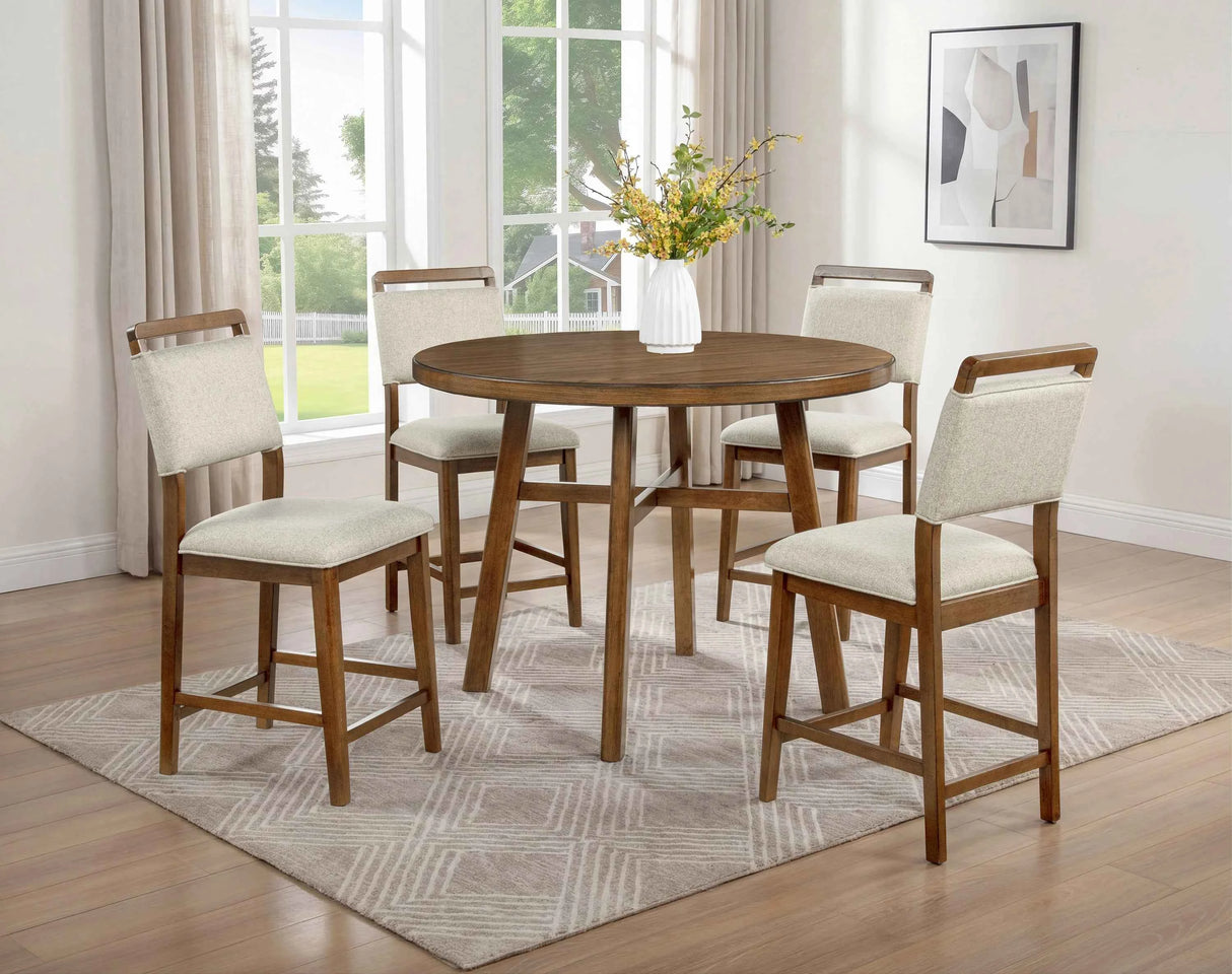 Blanche Brown Round Counter Height Table by Crown Mark at Eve Furniture