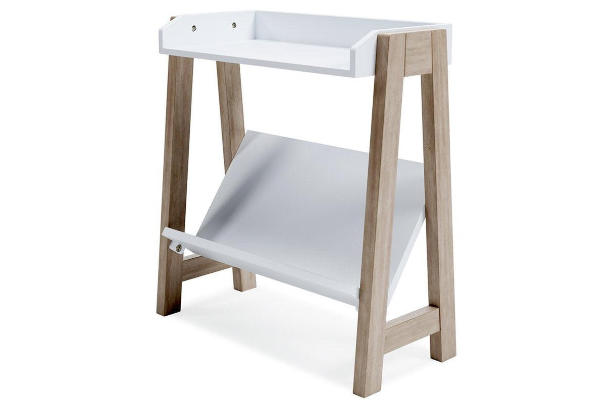 Blariden White/Tan Small Bookcase by Ashley at Eve Furniture