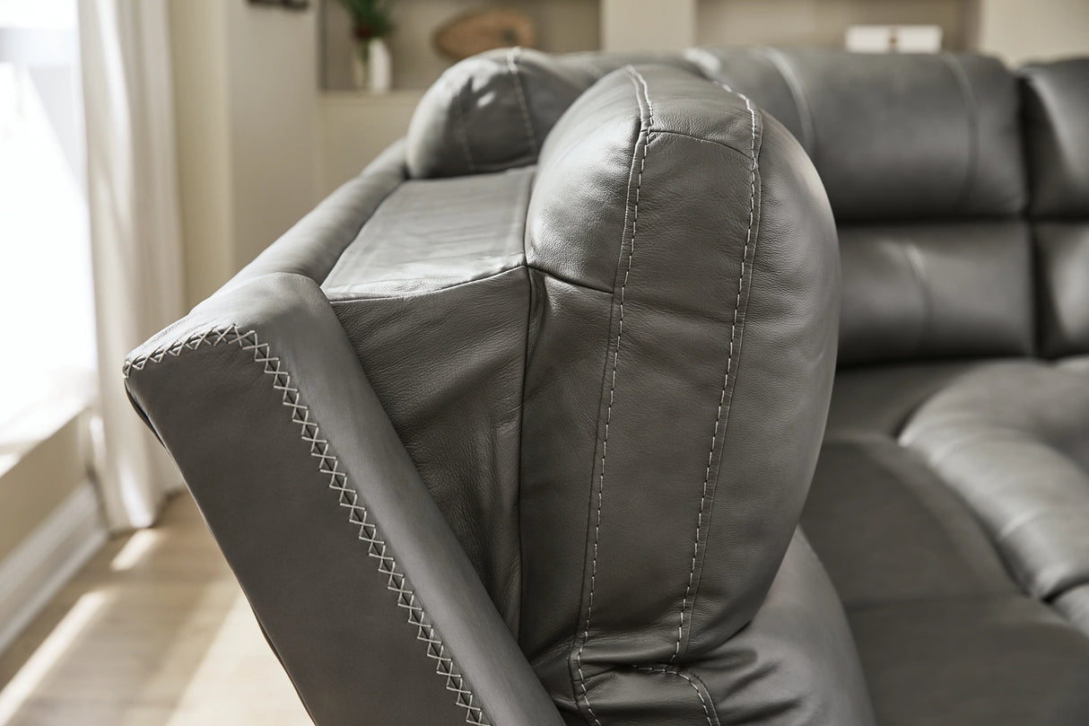 Bleckley Anchor 6-Piece Power Reclining Sectional by Ashley at Eve Furniture