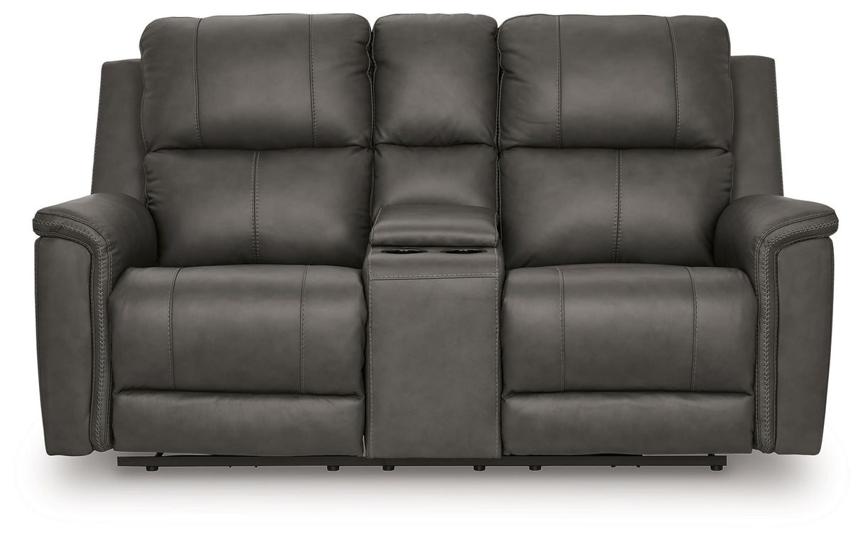 Bleckley Anchor Power Reclining Sofa and Loveseat by Ashley at Eve Furniture