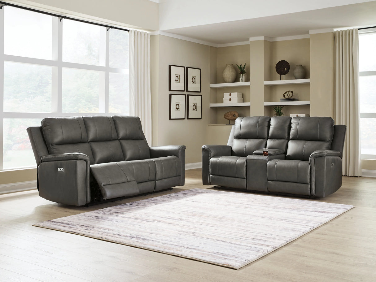 Bleckley Anchor Power Reclining Sofa and Loveseat by Ashley at Eve Furniture