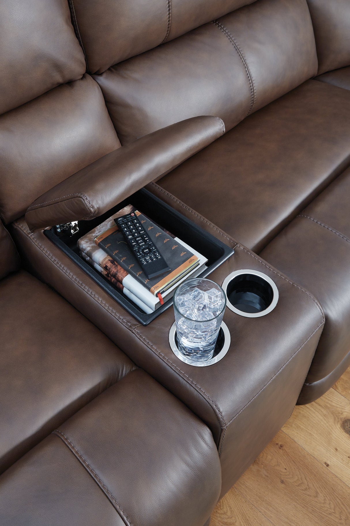 Bleckley Espresso 6-Piece Power Reclining Sectional by Ashley at Eve Furniture