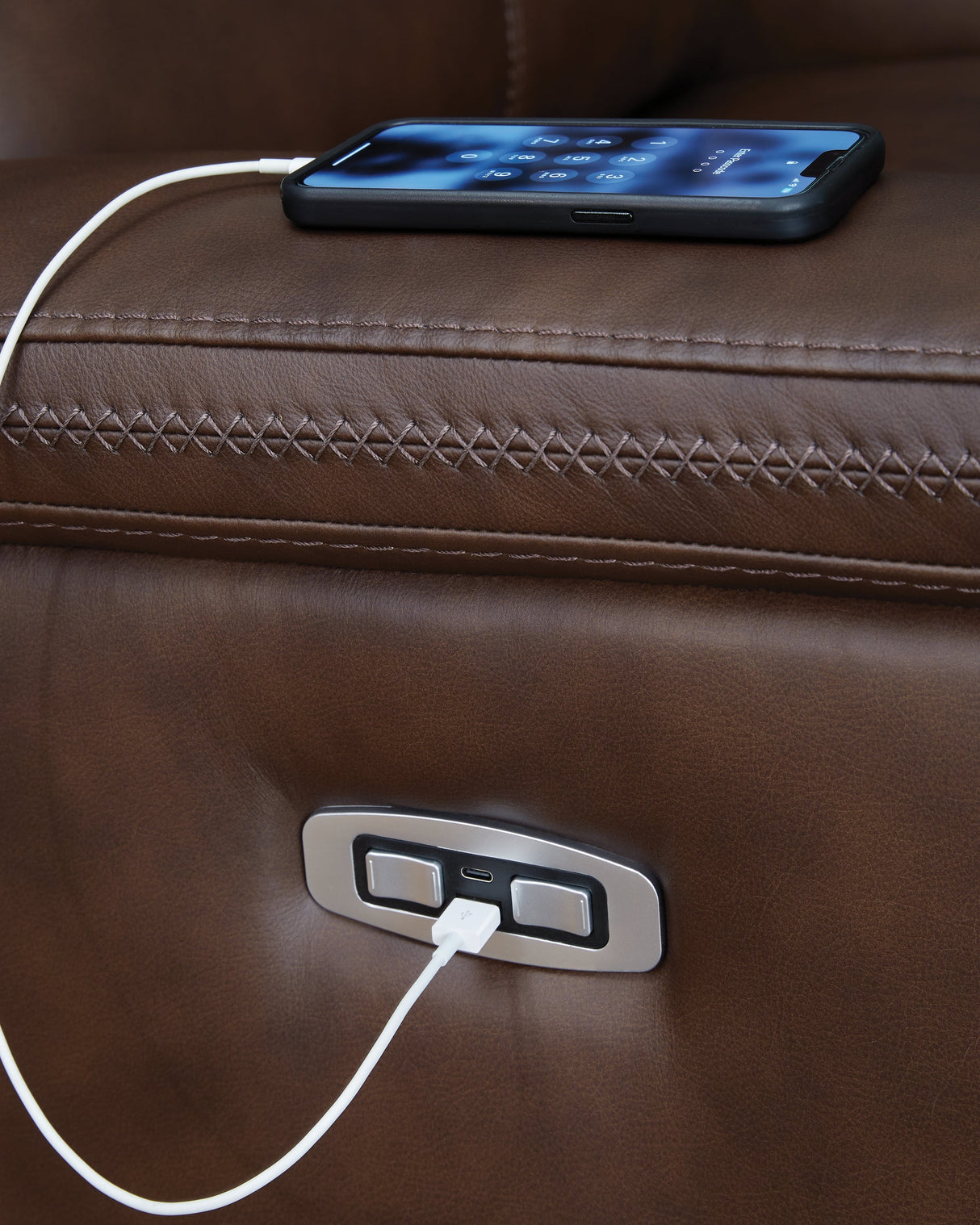 Bleckley Espresso 6-Piece Power Reclining Sectional by Ashley at Eve Furniture