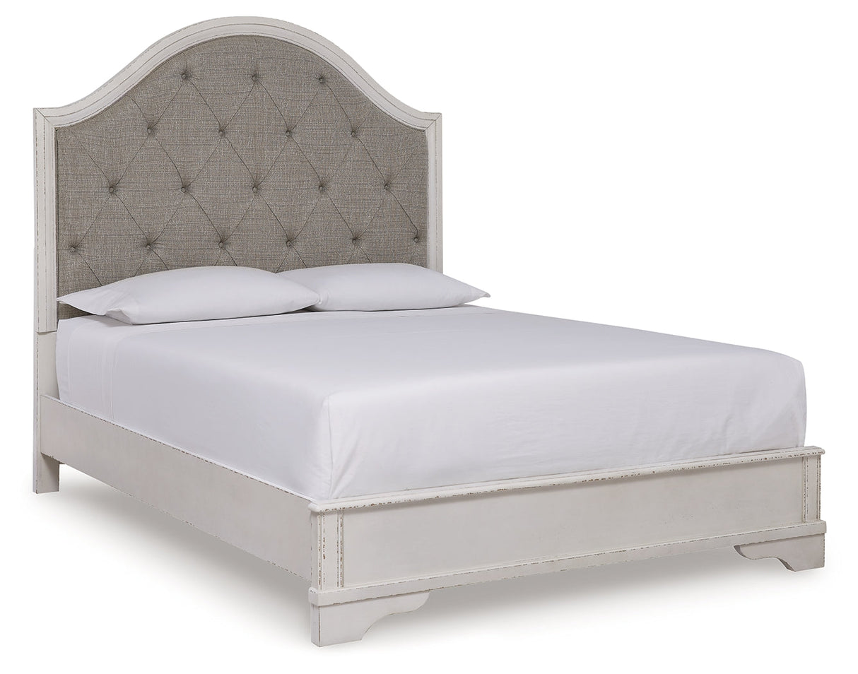 Blendon Rustic Brown Queen Upholstered Panel Bed by Ashley at Eve Furniture