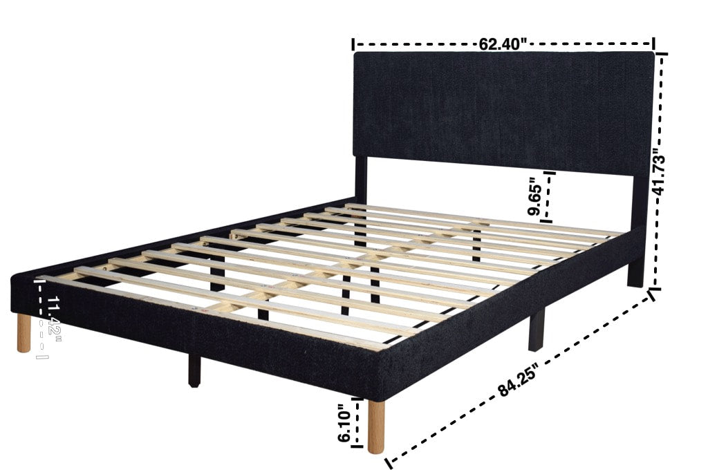 Bliss Black Full Platform Bed by Happy Homes at Eve Furniture