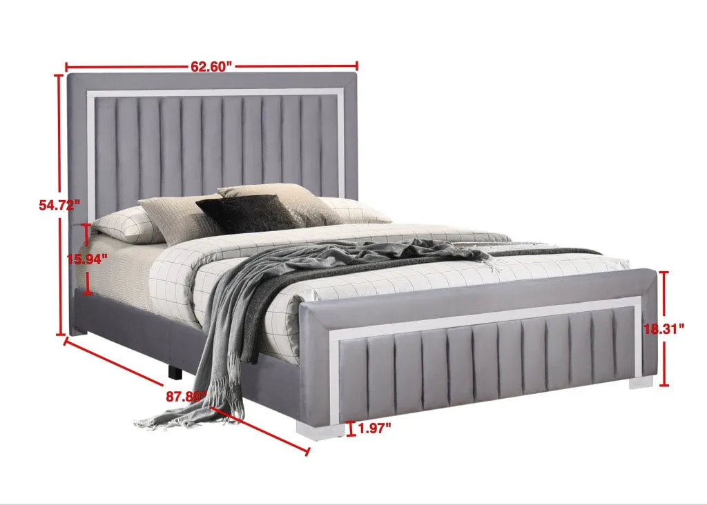 Bliss Gray Full Bed by Happy Homes at Eve Furniture