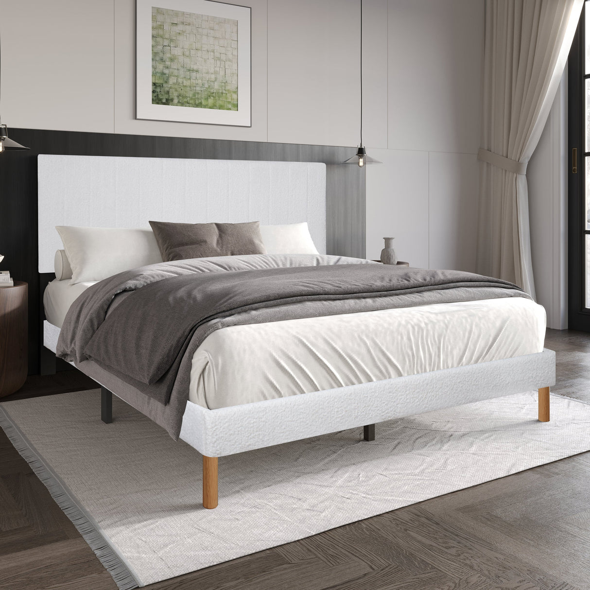 Bliss White Twin Platform Bed by Happy Homes at Eve Furniture