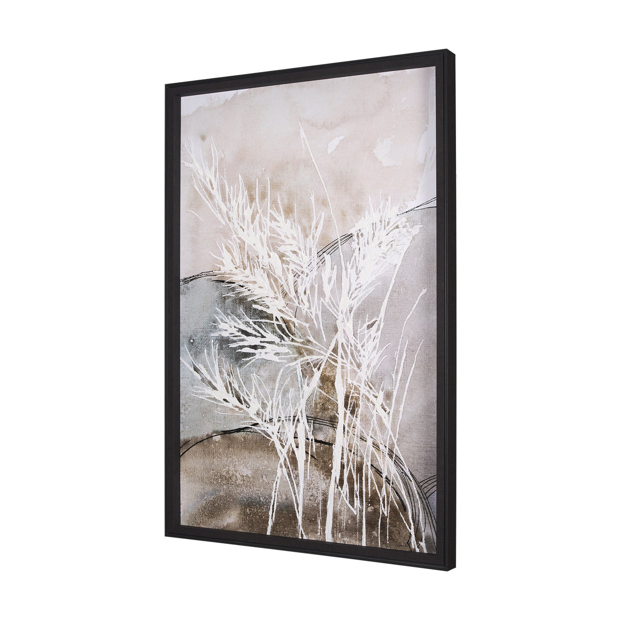 Blowing Grass I by Mercana Studio a Hand Embellished Textured Framed Art Print by Mercana at Eve Furniture