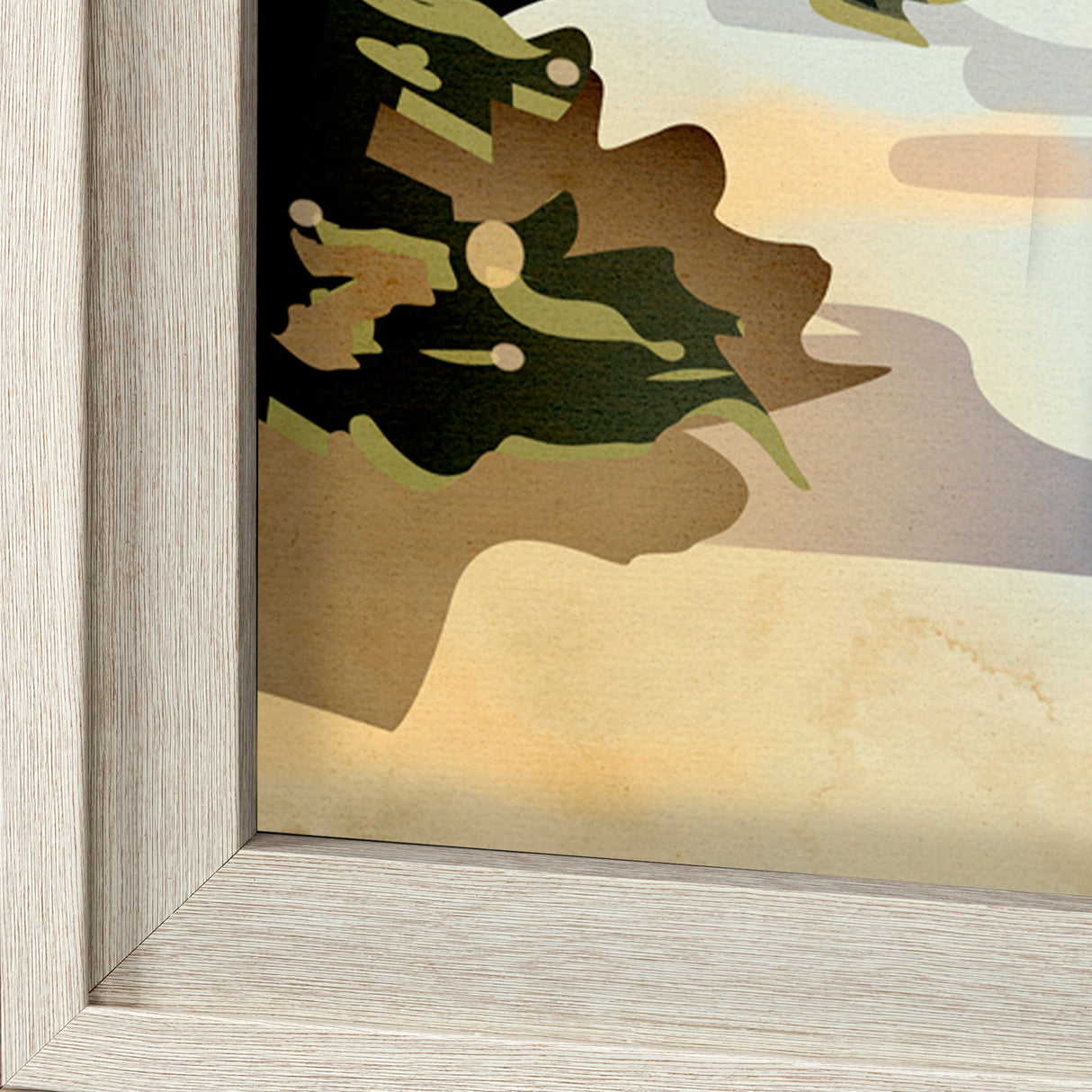 Blue Mountain by Simeng a Framed Art Print Matted under Glass by Mercana at Eve Furniture