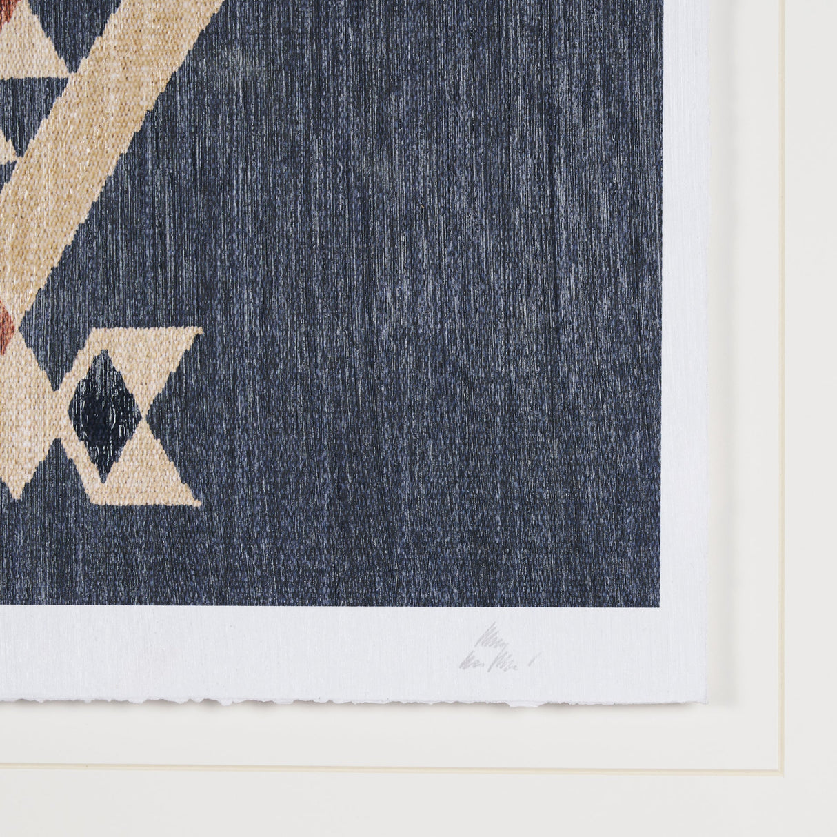 Blue Tapestry I by Mercana Studio a Hand Embelished Textured Framed Art Print Matted under Glass by Mercana at Eve Furniture