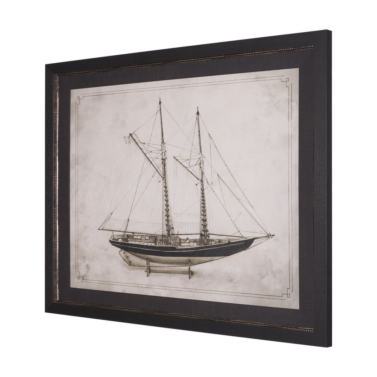 Bluenose II by Mercana Studio a Hand Embellished Framed Art Print by Mercana at Eve Furniture