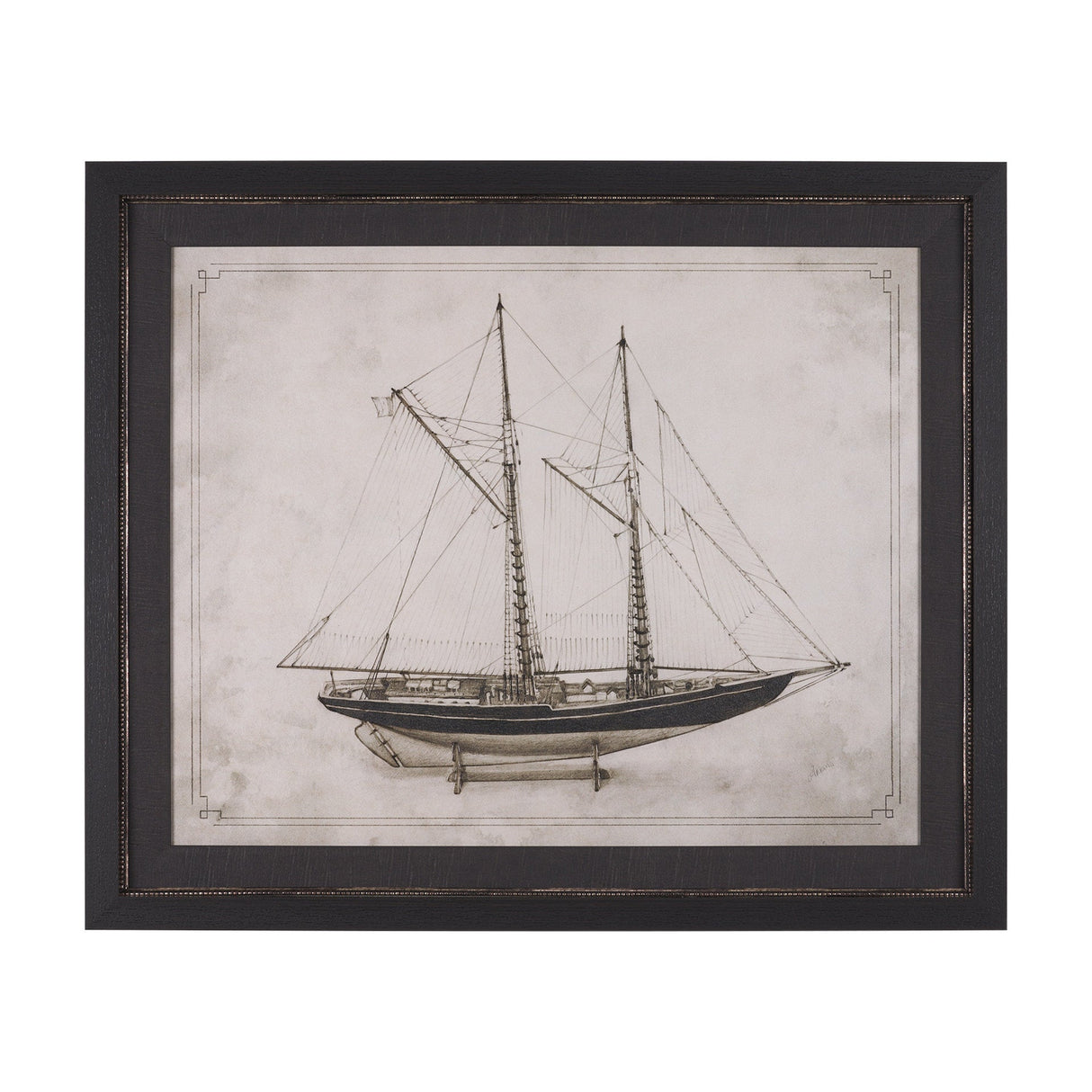 Bluenose II by Mercana Studio a Hand Embellished Framed Art Print by Mercana at Eve Furniture