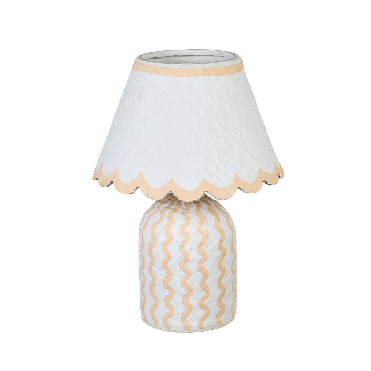 Blum Scalloped Cotton Mache Table Lamp by TOV Furniture at Eve Furniture
