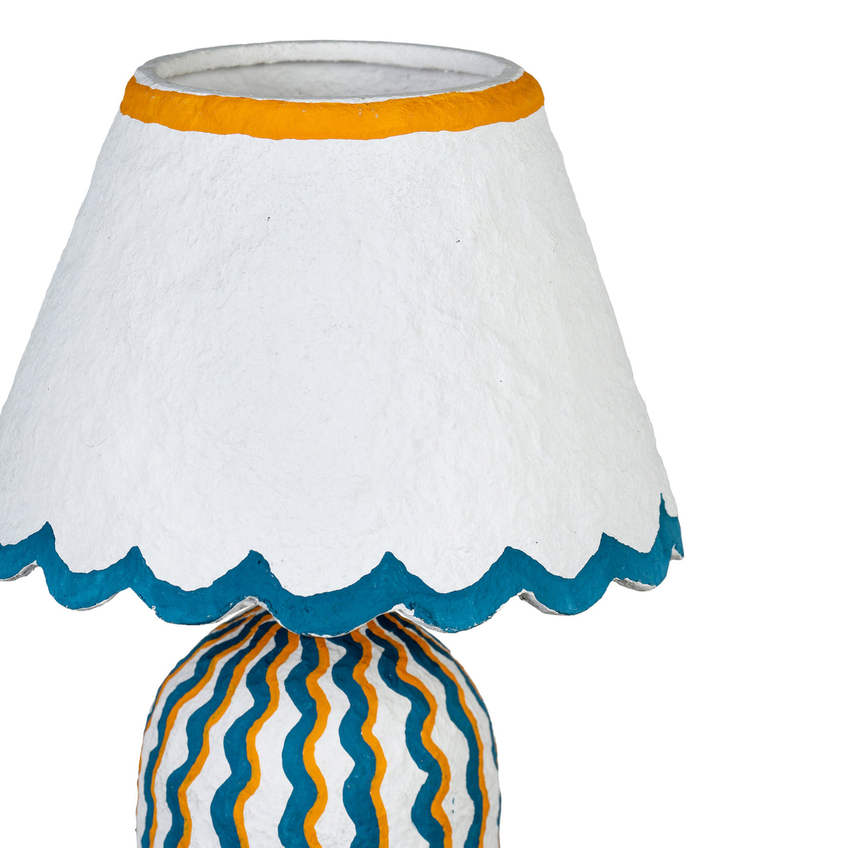 Blum Scalloped Cotton Mache Table Lamp by TOV Furniture at Eve Furniture