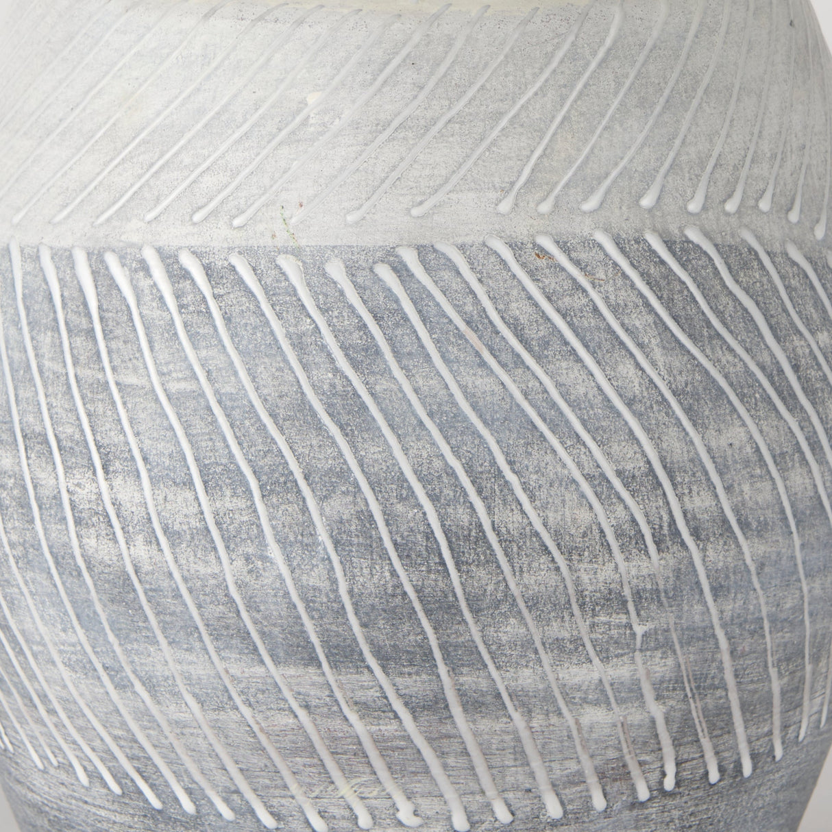 Blume 10H Off-White w/ Gray Textured Vase by Mercana at Eve Furniture