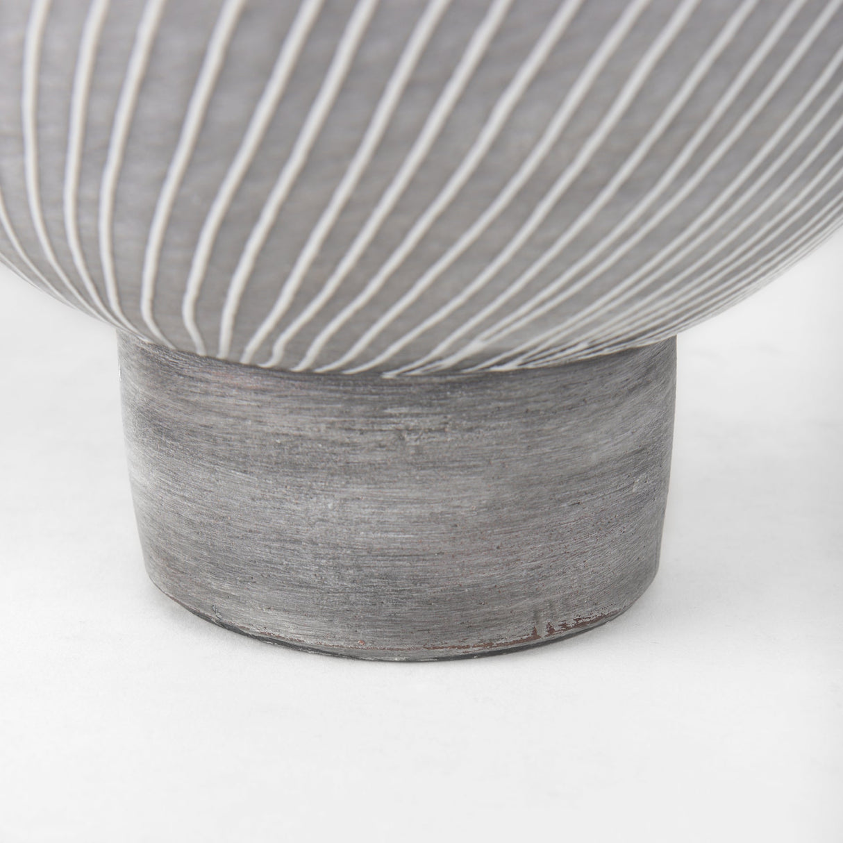 Blume 12.5H Off-White w/ Gray Textured Vase by Mercana at Eve Furniture