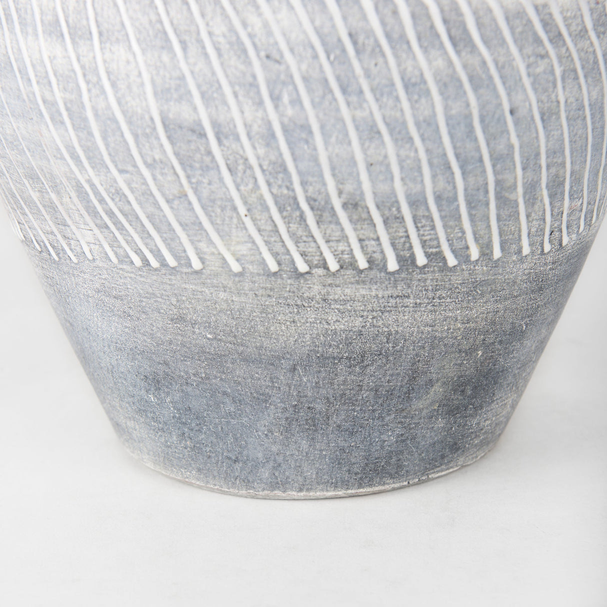 Blume Off-White w/ Gray Textured Vase by Mercana at Eve Furniture