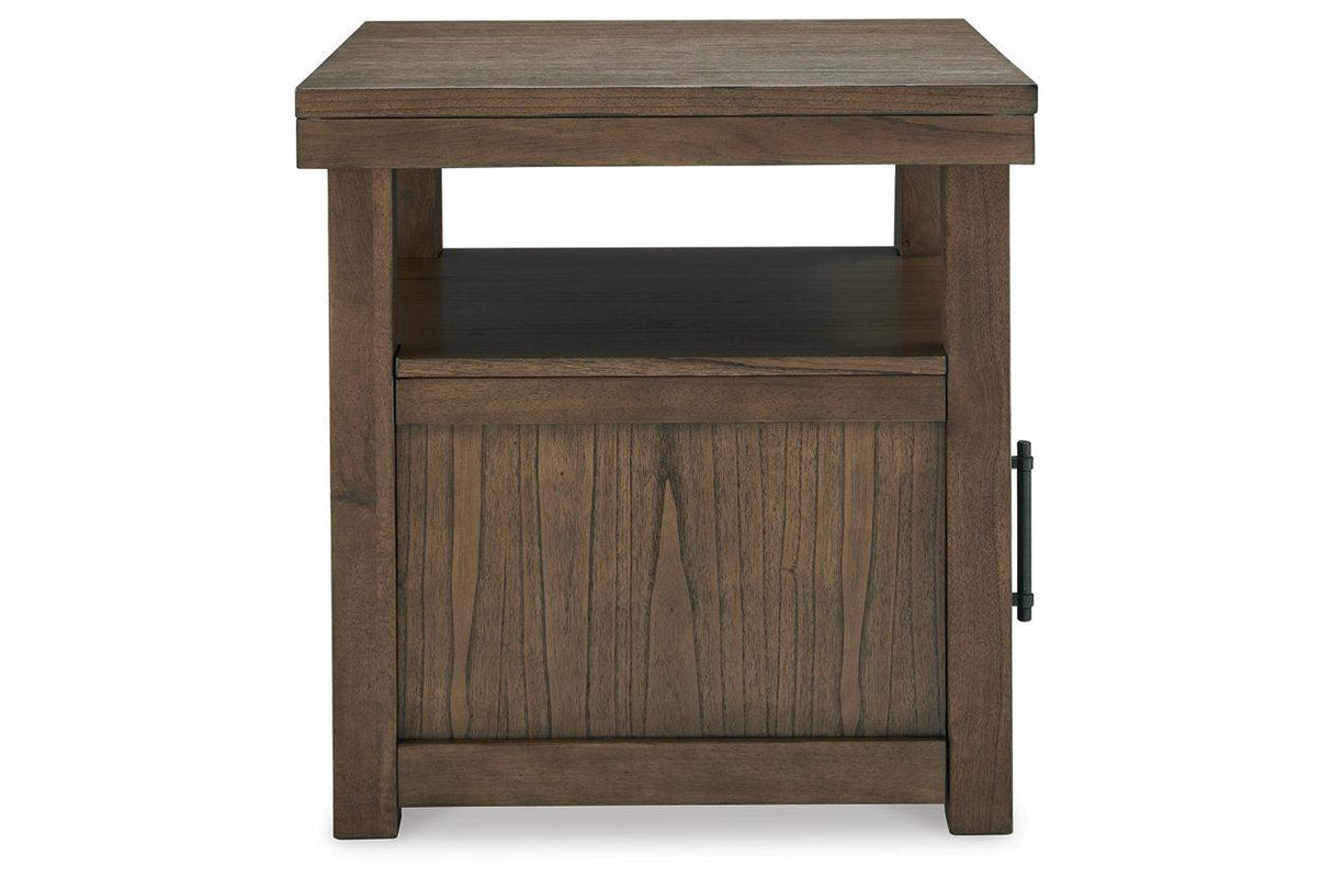 Boardernest Brown Coffee Table and 2 End Tables by Ashley at Eve Furniture