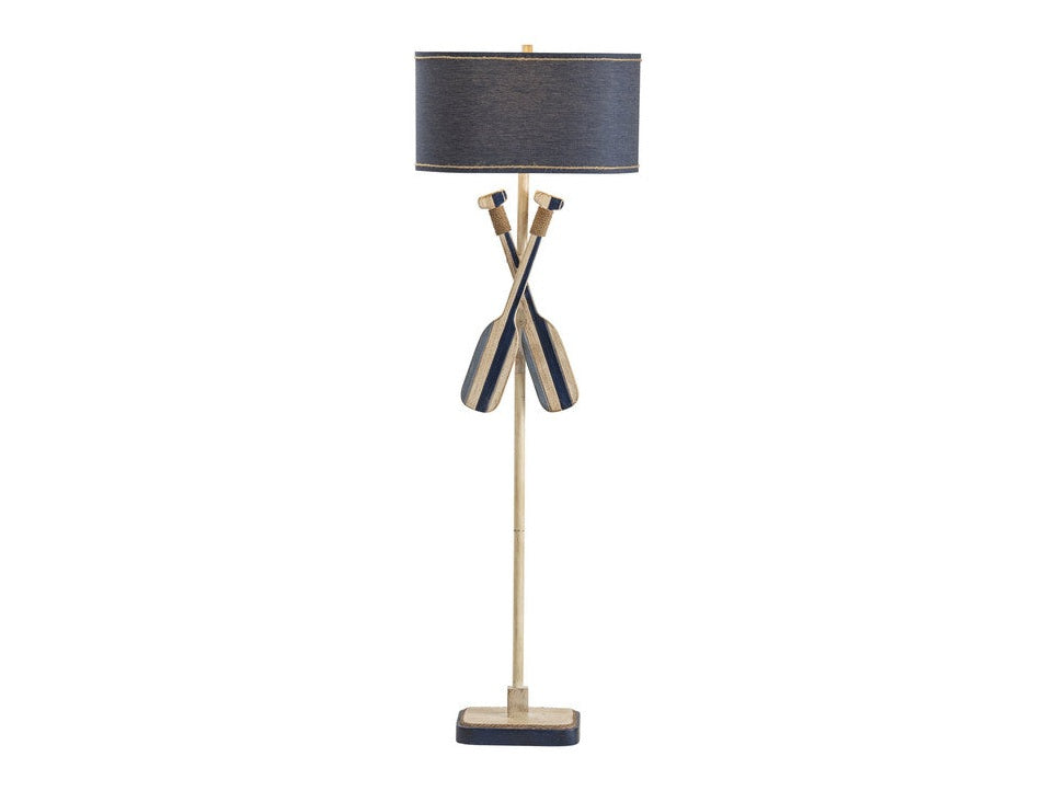 Boat Oar Blue/White Floor Lamp by Crestview at Eve Furniture