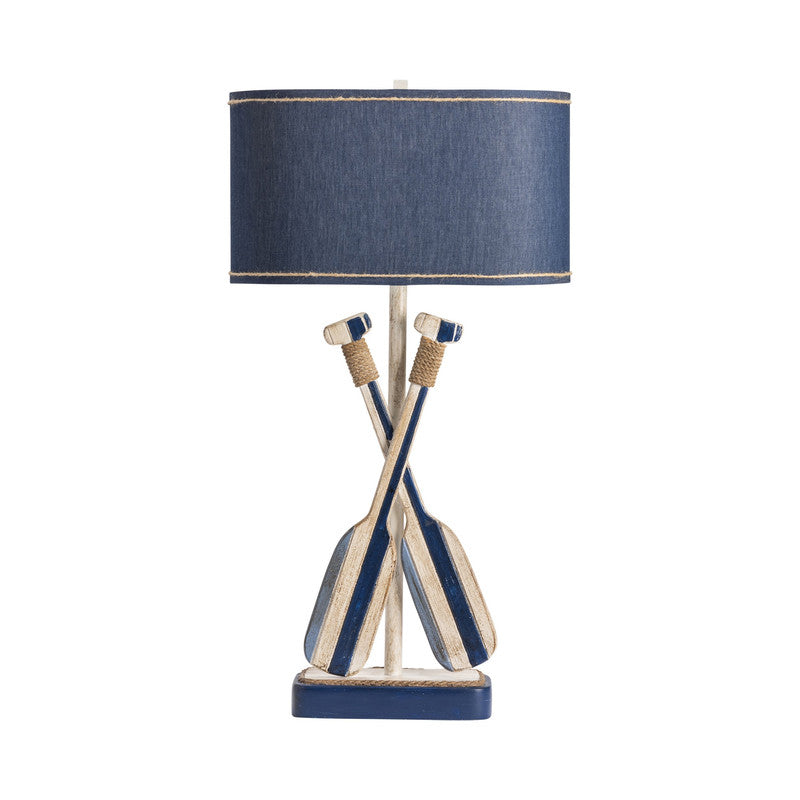 Boat Oar Blue/White Table Lamp (Set of 2) by Crestview at Eve Furniture