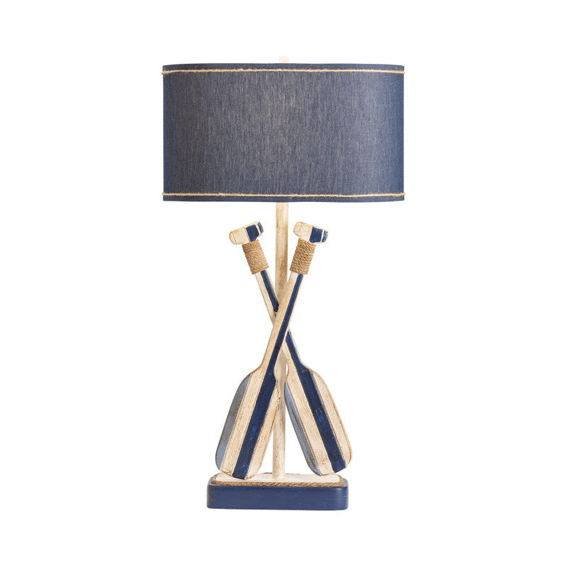 Boat Oar Blue/White Table Lamp (Set of 2) by Crestview at Eve Furniture