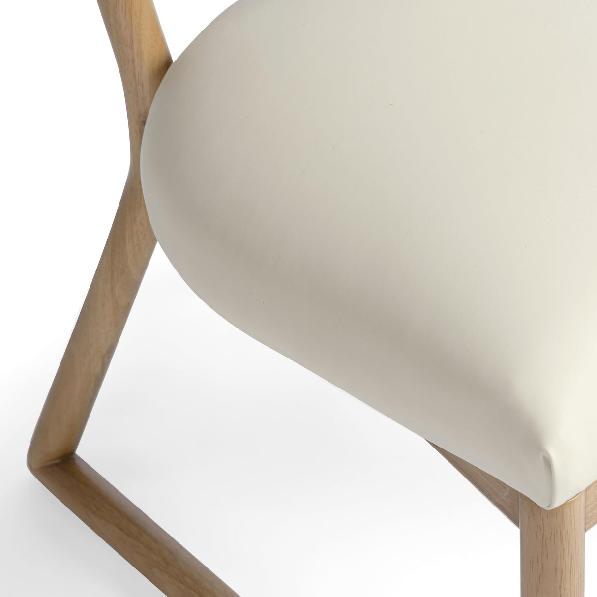 Bobbie Cream Vegan Leather Dining Chair by TOV Furniture at Eve Furniture