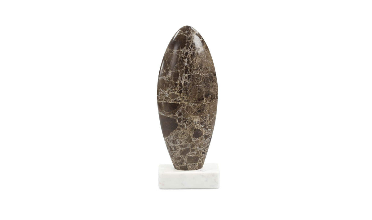 Boda Sculpture Dark Emperador Marble by Moe's Home at Eve Furniture
