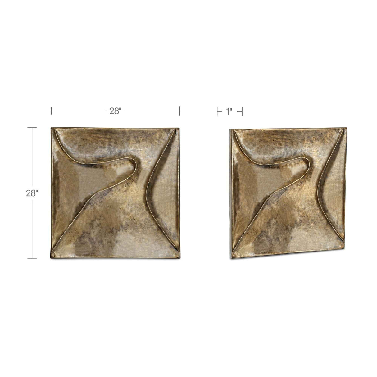 Bode Aged Brass Wall Sculpture