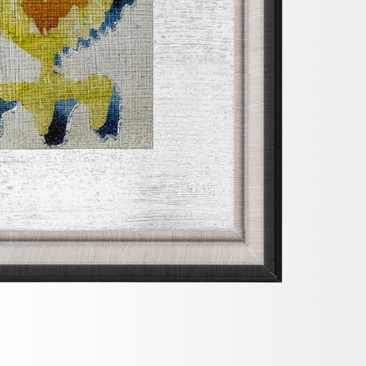 Bohemian Ikat III by Chariklia Zarris Hand Embellished Textured Framed Art Print Matted under Glass by Mercana at Eve Furniture
