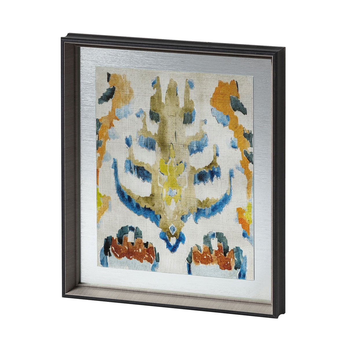 Bohemian Ikat IV by Chariklia Zarris a Hand Embellished Textured Framed Art Print Matted under Glass by Mercana at Eve Furniture