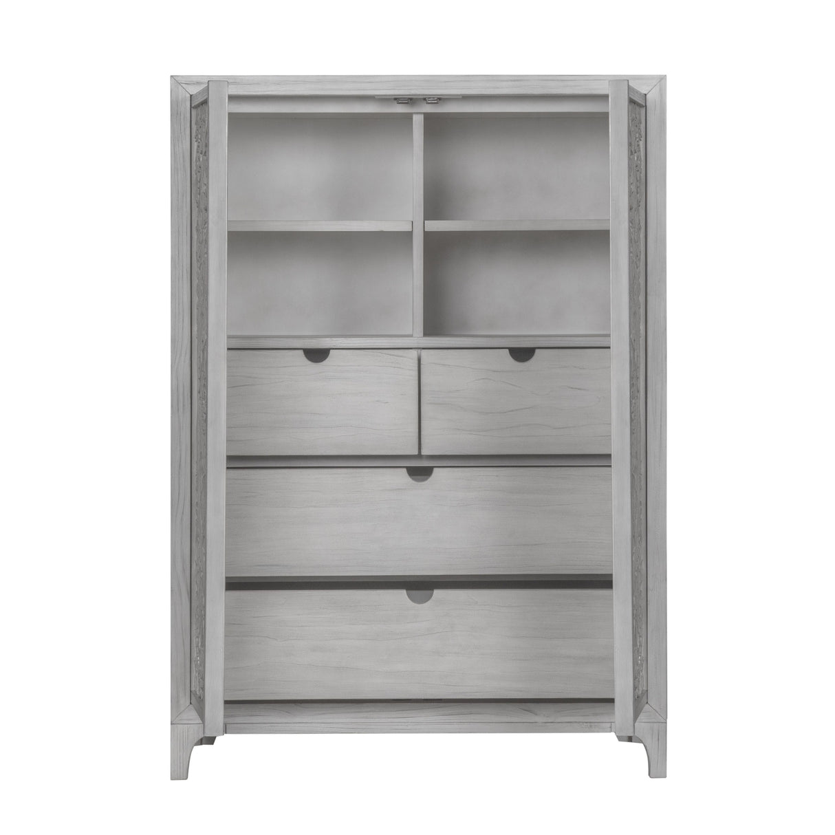 Boho Chic Wardrobe Chest in Washed White by Modus Furniture at Eve Furniture