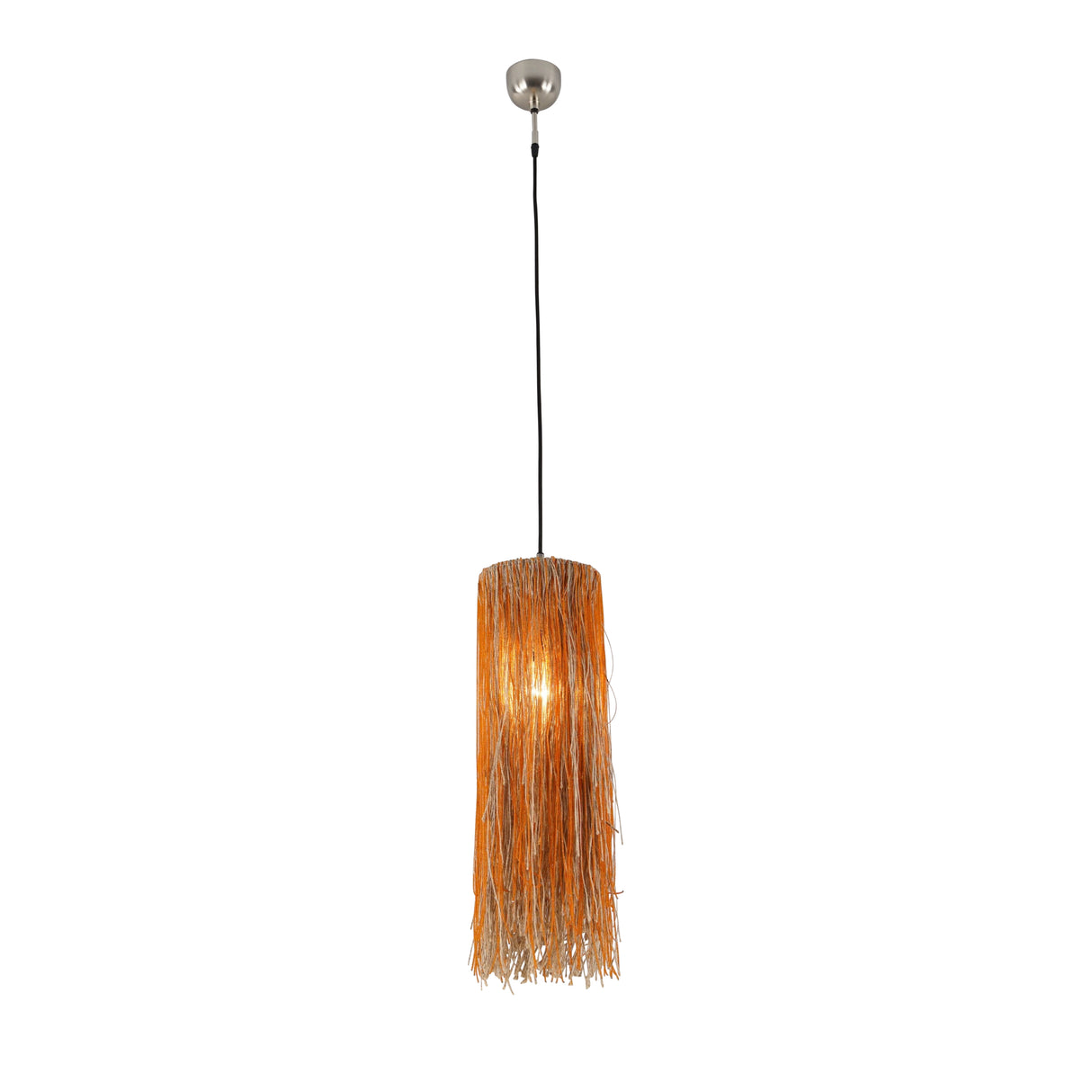 Boho Orange Glass Bead Round Pendant by Home Trends & Design at Eve Furniture