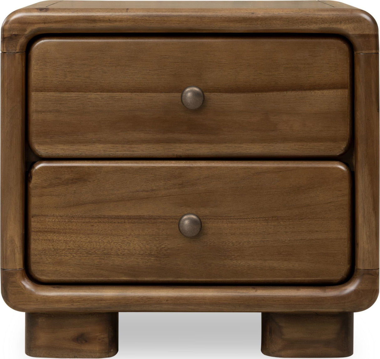 Boka Impala Two Drawer Acacia Wood Nightstand by Modus Furniture at Eve Furniture