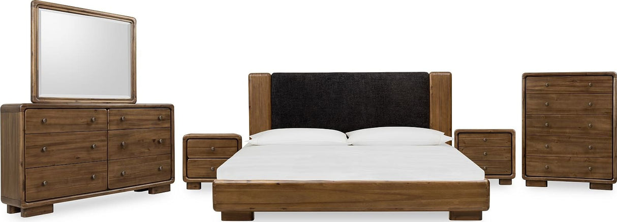 Boka Impala Two Drawer Acacia Wood Nightstand by Modus Furniture at Eve Furniture