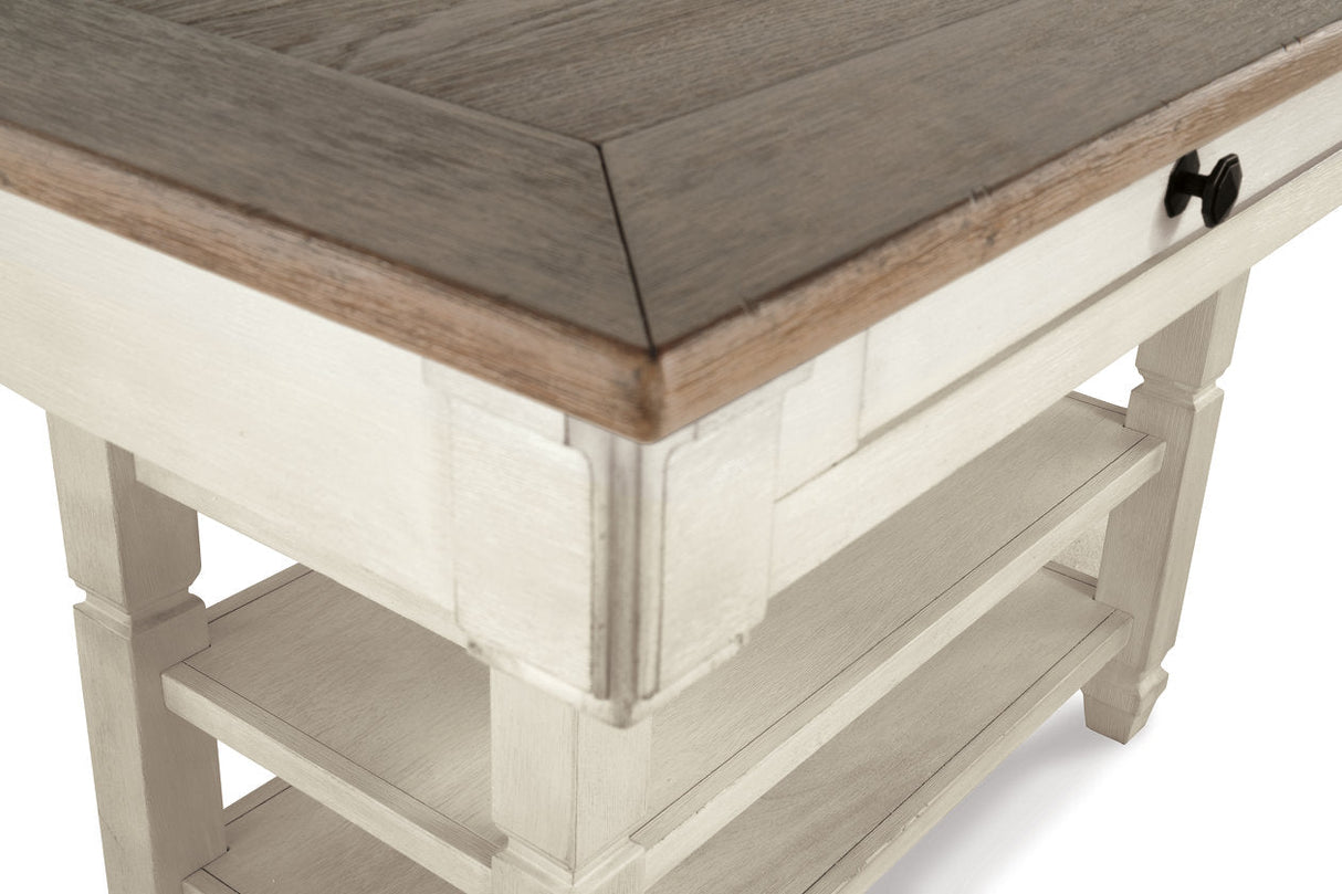 Bolanburg Antique White Counter Height Dining Table with 4 Barstools by Ashley at Eve Furniture