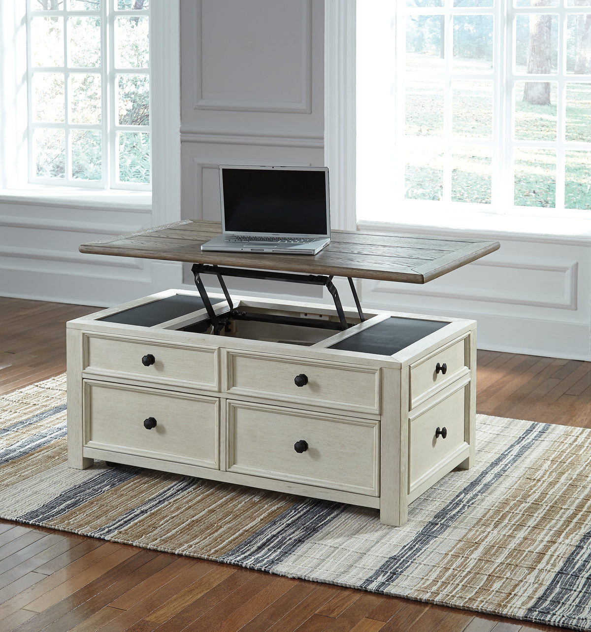 Bolanburg Coffee Table with 2 End Tables in Two-tone by Ashley at Eve Furniture