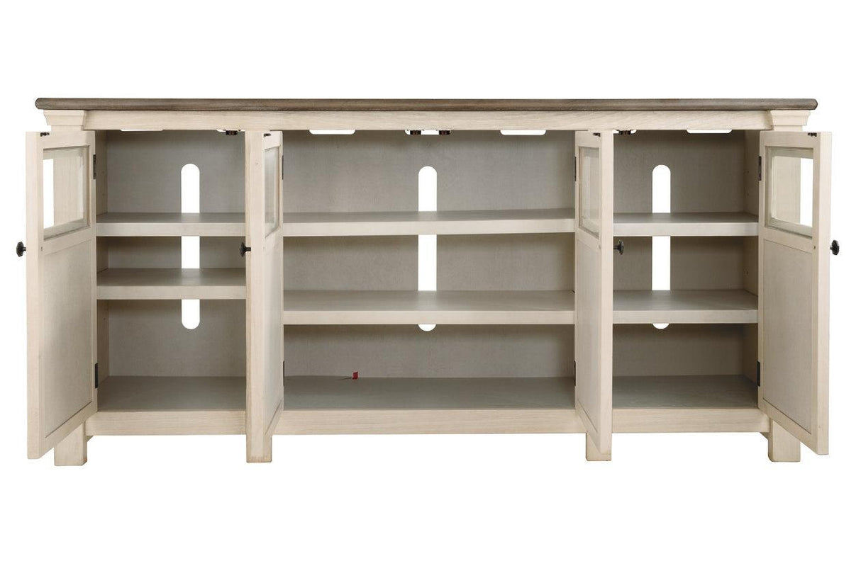 Bolanburg Two-tone 74" TV Stand by Ashley at Eve Furniture