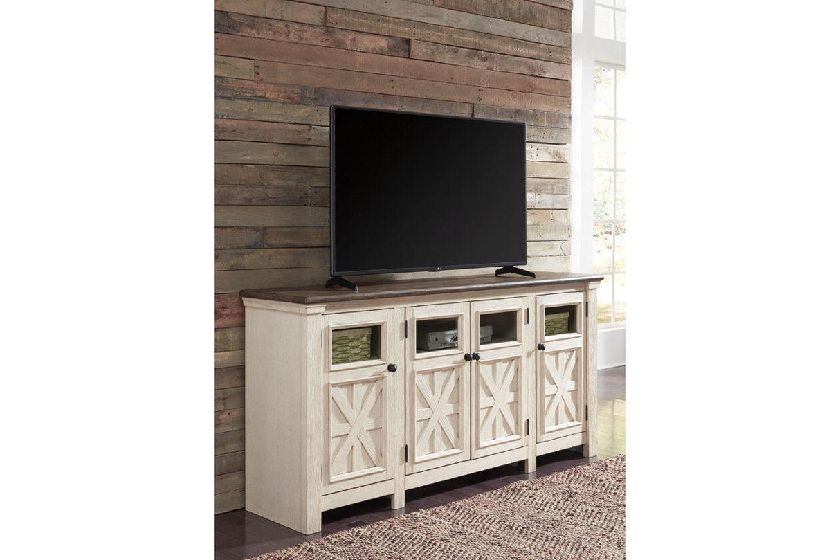 Bolanburg Two-tone 74" TV Stand by Ashley at Eve Furniture